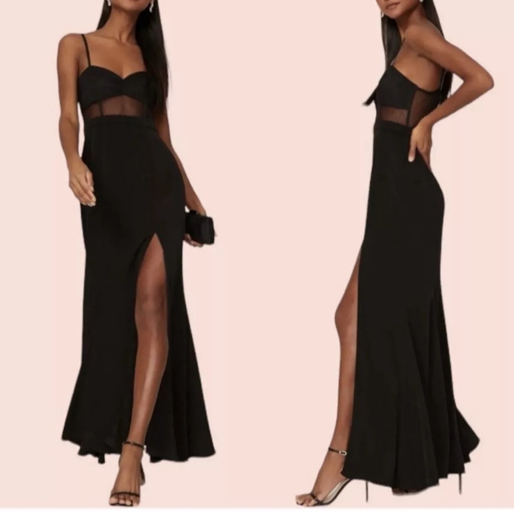 Fame and Partners Black Maxi Dress